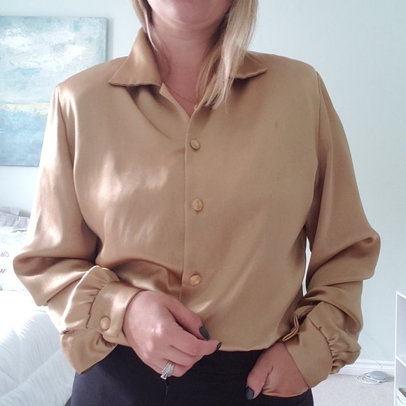 Tellement vous Tops - Vintage golden blouse